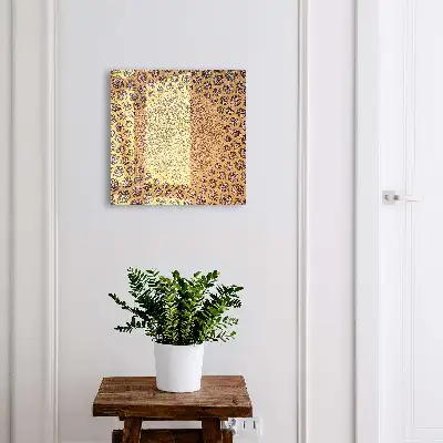 Wall-mounted key box with geometric ornament