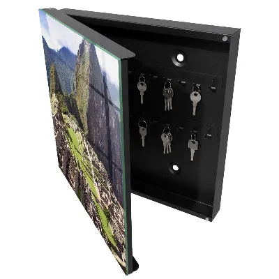 Wall mounted key box mountain town design