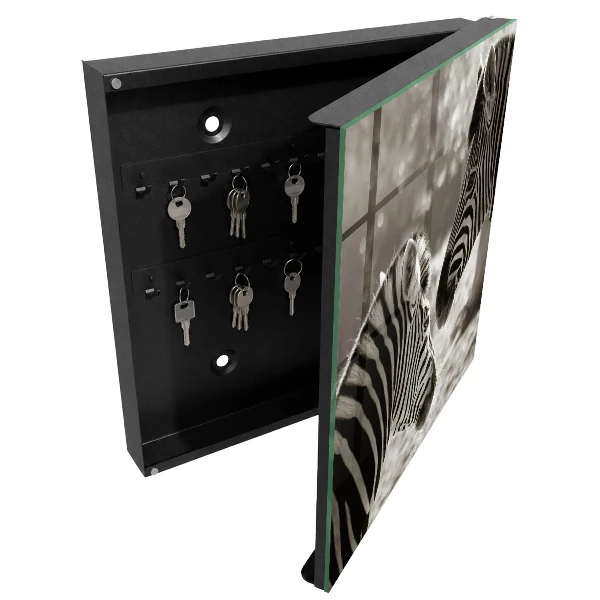 Zebras together Wall mounted key box
