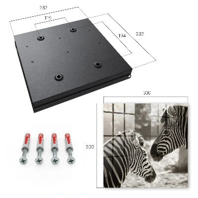 Zebras together Wall mounted key box