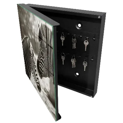 Zebras together Wall mounted key box