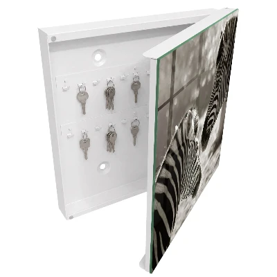 Zebras together Wall mounted key box