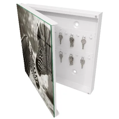 Zebras together Wall mounted key box