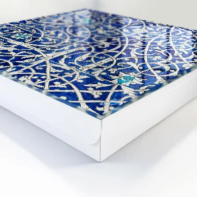 Blue arabesque Wall mounted key box