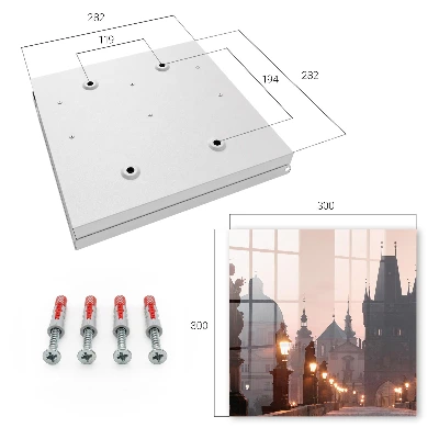 Wall-mounted key box historic bridge design