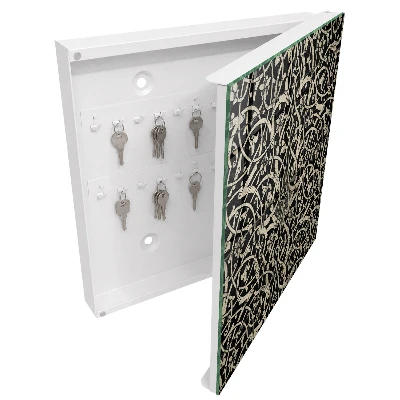 Wall mounted key box with decorative elegance