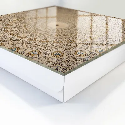 Wall mounted key box with ornamental mandala design