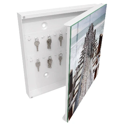 Wall mounted key box endless harbor design