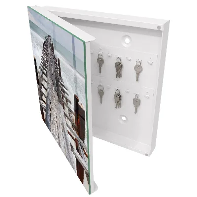 Wall mounted key box endless harbor design