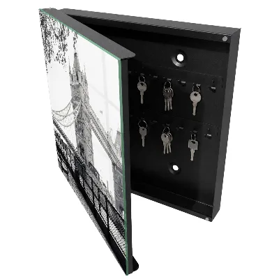 Wall mounted key box gothic bridge design