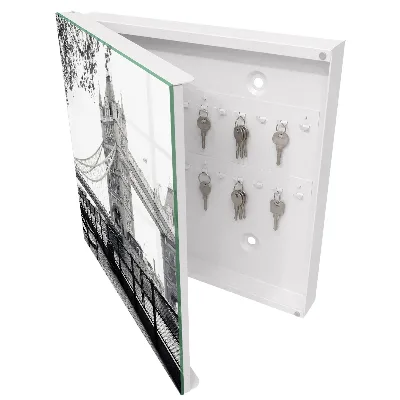 Wall mounted key box gothic bridge design