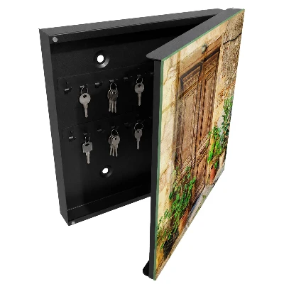 Rustic door Wall mounted key box