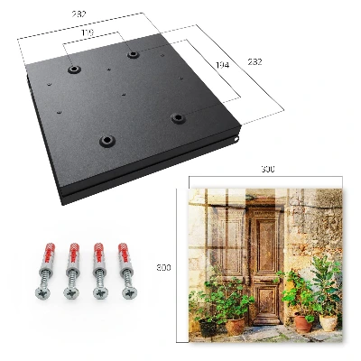 Rustic door Wall mounted key box