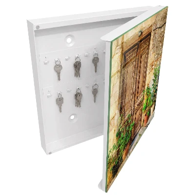 Rustic door Wall mounted key box