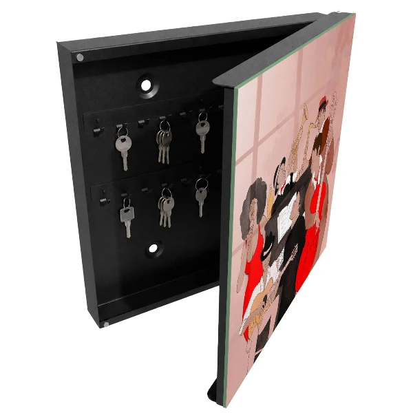 Jazz scene Key box for wall