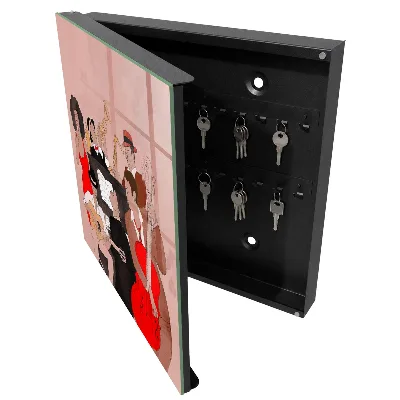 Wall-mounted key box Jazz scene design