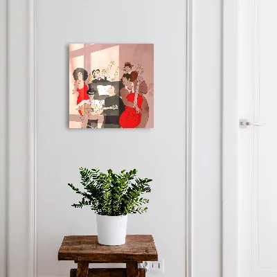 Jazz scene Key box for wall