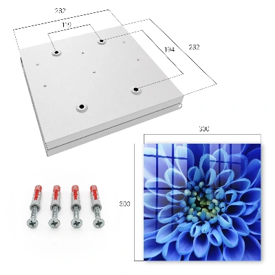 Blue flower Wall mounted key box