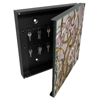 Wall-mounted key box with a mechanical design
