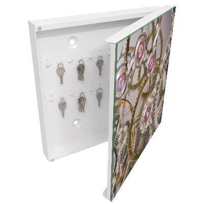 Wall-mounted key box with a mechanical design