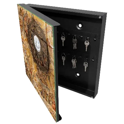 Key cabinet with religious frescoes design