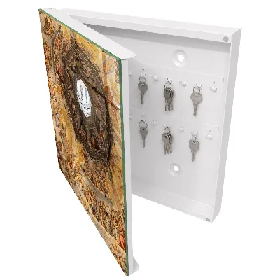 Key cabinet with religious frescoes design