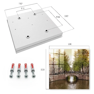 Wall-mounted key storage box city canal design