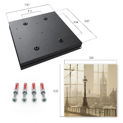 Wall-mounted key box foggy London design