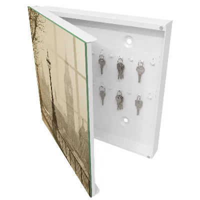 Wall-mounted key box foggy London design