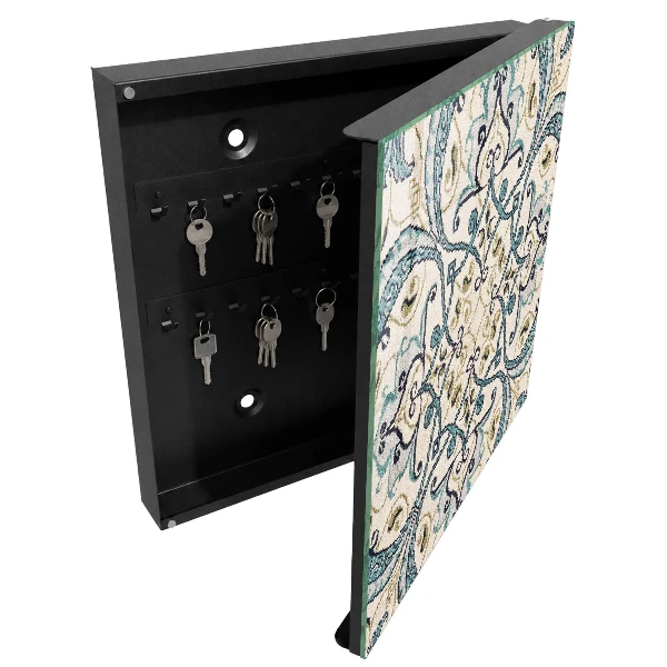 Turquoise ornament Key box for wall