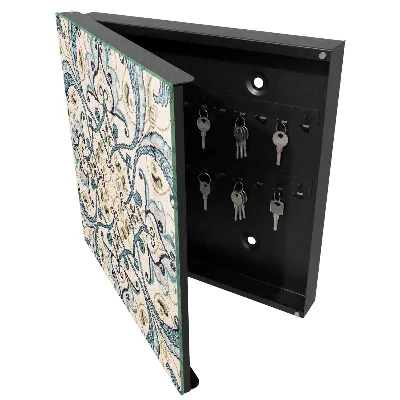 Turquoise ornament Key box for wall