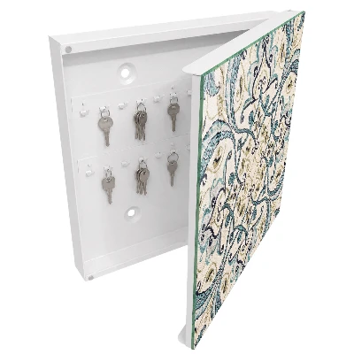 Turquoise ornament Key box for wall