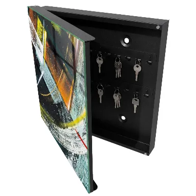Colorful swirl Key box for wall
