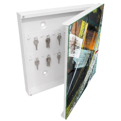 Colorful swirl Key box for wall