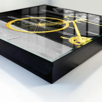 Wall-mounted key box yellow bicycle design