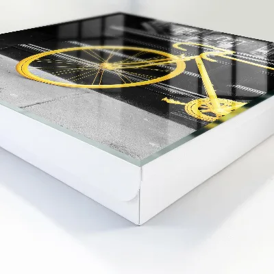 Wall-mounted key box yellow bicycle design