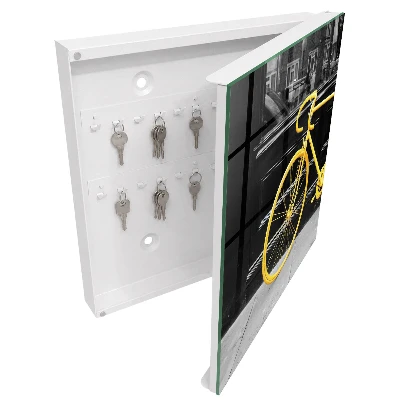 Yellow bicycle Key box for wall