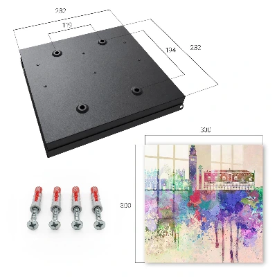 City watercolor Key cabinet