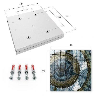 Geometric mandala Wall mounted key box