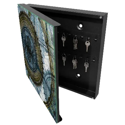 Geometric mandala Wall mounted key box