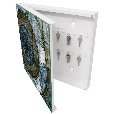 Geometric mandala Wall mounted key box