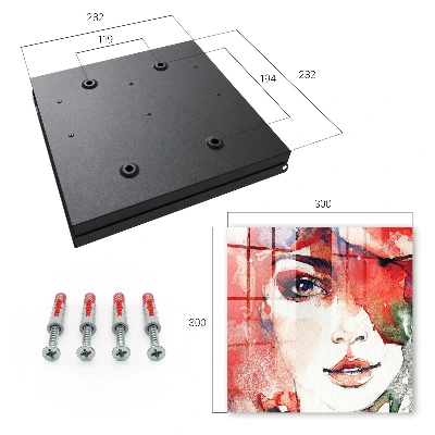 Portrait of a woman Wall mounted key box