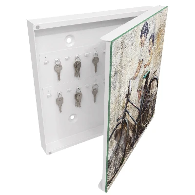 Children and a bicycle Key cabinet