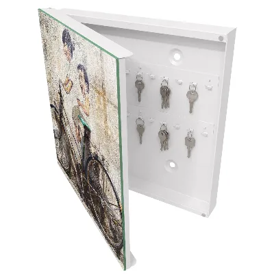 Children and a bicycle Key cabinet