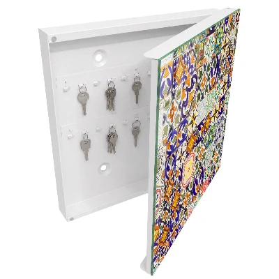 Colorful tiles Key box for wall