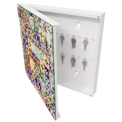 Colorful tiles Key box for wall