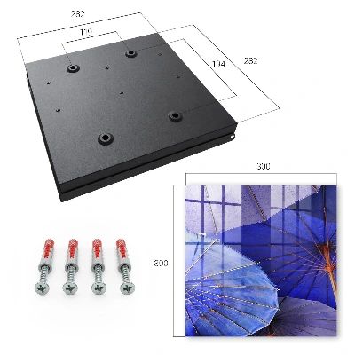 Blue umbrellas Wall mounted key box