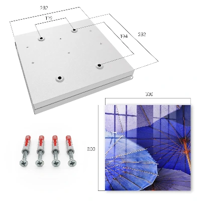 Blue umbrellas Wall mounted key box