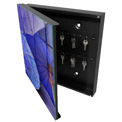 Blue umbrellas Wall mounted key box