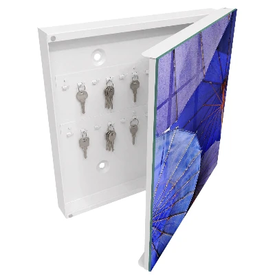 Blue umbrellas Wall mounted key box